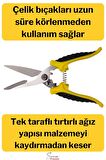 Çok Amaçlı Keskin Uçlu Paslanmaz Çelik Ağızlı Yaylı Teneke Köşebent Makası Alçıpan Makas 20 cm