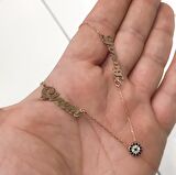 Minik Nazar Boncuk İki İsimli Gümüş Kolye