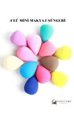 Yüz Make-Up Makyaj Sünger Seti 12'Lİ Profesyonel Hediyelik Islak Kuru Kullanıma Uygun Makyaj Süngeri