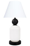 Lotus Opal Black - White KONİ Cam Abajur