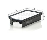 MANN C27021 Hava Filtresi I30 1.6 CRDI 12-Ceed 1.6 CRDI 12- 28113-A5800