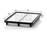 MANN C3033 Hava Filtresi Kia Sorento 2001-2009 S281133E000