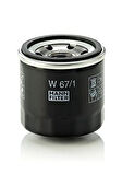MANN W67 Yağ Filtresi Accent Blue 1.4 Benzinli 2012-i20 1.2 Benzinli 2012-i10 Benzinli 2012-Rio-Cerato 1.2 Benzinli 2011-Carisma 45503-02050