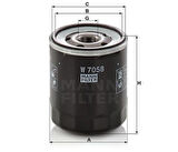 MANN W7058 Yağ Filtresi Opel Corsa F 1.2 Berlingo C4 C5 Partner Jumpy Ducato 206 P306 P307 P407 1.4 1.6 1.8 1.9D 2.0 C-Elysee-301 1.2 Euro 5 1109T0