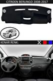 CITROEN BERLINGO 2008-2017 MODEL İÇİN TORPİDO KORUMA HALISI SİYAH RENK SİYAH KENAR