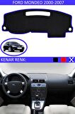 FORD MONDEO 2000-2007 MODEL İÇİN TORPİDO KORUMA HALISI SİYAH RENK MAVİ KENAR