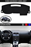 FORD MONDEO 2000-2007 MODEL İÇİN TORPİDO KORUMA HALISI SİYAH RENK SİYAH KENAR
