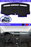 FORD TOURNEO CONNECT 2002-2008 MODEL İÇİN TORPİDO KORUMA HALISI SİYAH RENK MAVİ KENAR