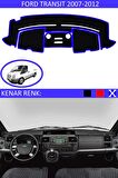 FORD TRANSIT 2007-2012 MODEL İÇİN TORPİDO KORUMA HALISI SİYAH RENK MAVİ KENAR