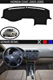 HONDA CIVIC 2003-2005 MODEL İÇİN TORPİDO KORUMA HALISI SİYAH RENK SİYAH KENAR