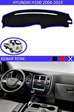 HYUNDAİ H100 2004-2019 MODEL İÇİN TORPİDO KORUMA HALISI SİYAH RENK MAVİ KENAR