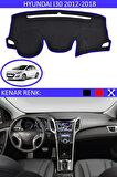 HYUNDAİ İ30 2012-2018 MODEL İÇİN TORPİDO KORUMA HALISI SİYAH RENK MAVİ KENAR