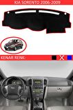 KİA SORENTO 2006-2009 MODEL İÇİN TORPİDO KORUMA HALISI SİYAH RENK KIRMIZI KENAR