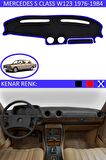 MERCEDES S CLASS W123 1976-1984 MODEL İÇİN TORPİDO KORUMA HALISI SİYAH RENK MAVİ KENAR