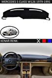 MERCEDES S CLASS W126 1979-1991 MODEL İÇİN TORPİDO KORUMA HALISI SİYAH RENK SİYAH KENAR