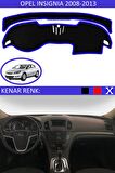 OPEL İNSİGNİA 2008-2013 MODEL İÇİN TORPİDO KORUMA HALISI SİYAH RENK MAVİ KENAR