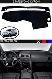 SSANGYONG KYRON İÇİN TORPİDO KORUMA HALISI SİYAH RENK SİYAH KENAR