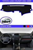 TOYOTA LAND CRUİSER 2002-2009 MODEL İÇİN TORPİDO KORUMA HALISI SİYAH RENK MAVİ KENAR
