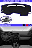 VOLKSWAGEN GOLF 7 2013-2019 MODEL İÇİN TORPİDO KORUMA HALISI SİYAH RENK MAVİ KENAR