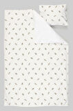 Organik Tek Kişilik Nevresim Takımı (160x220) - Yeşil Zeytin Dalı