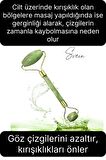 Premium %100 Doğal Yeşim Taşı 2 Başlıklı Masaj Aleti Yaşlanma Karşıtı Gua Sha Yüz Bakım Face Roller