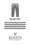 Slim Fit Siyah Pantolon Düz Desenli