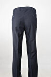 Slim Fit Erkek Lacivert Pantolon Düz Desenli