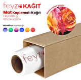 PlotterSarf® Premium Matt Coated Kağıt (Kaplamalı) 90 gr Rulo 107cm x 50mt (1 Rulo)