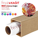 PlotterSarf® Premium 1 .Hamur Mat Kağıt Afiş Kağıdı 120 gr Rulo 70 cm x 100mt (1 Rulo)