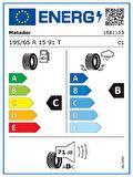 Matador 195/65R15 91T Hectorra 5 Oto Yaz Lastiği (Üretim Tarihi: 2024)
