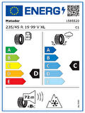 Matador 235/45R19 99V XL FR MP93 Nordicca Oto Kış Lastiği (Üretim Yılı: 2025)