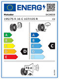 Matador 195/75R16C 107/105R MPS125 VariantAW 8PR 4 Mevsim Lastiği (Üretim Yılı: 2025)