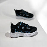 ERKEK ÇOCUK SİYAH ÜST MAVİ DETAYLI SNEAKER 