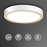 24 Watt Sıva Üstü Yuvarlak / Beyaz Işık Led Spot Armatür Aydınlatma