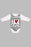 Modam Bebek I LOVE DAD Baskılı Uzun Kol Body