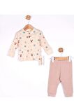 Modam Bebek Erkek Bebek Desenli Uzun Kollu Organik Pamuklu Pijama Takım