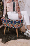 Moda Home Bedding Orbit Puf Mavi