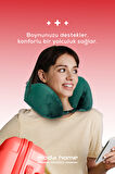 Moda Home Bedding Visco Ortopedik Seyahat Yastığı-Visco Yastık,Çıkarılabilir Kılıf, Lüks Seyahat Yastığı Yeşil