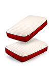 Moda Home Bedding 2 Adet Visco Bubbli Tombik Yastık BORDO , Visco yastık, Ortopedik yastık