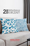 Moda Home Bedding Kırlent,Dolgulu kırlent,baskılı Kırlent,dekorasyon Kırlent(2 Adet) set3