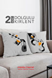 Moda Home Bedding Kırlent,Dolgulu kırlent,baskılı Kırlent,dekorasyon Kırlent(2 Adet) set9