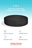 Moda Home Bedding Sıvı Geçirmez Minder | Dekoratif,Balkon, Bahçe, Plaj, Kamp, Havuz ve Palet Minderi(Yuvarlak Siyah)
