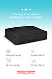 Moda Home Bedding Sıvı Geçirmez Minder | Dekoratif,Balkon, Bahçe, Plaj, Kamp, Havuz ve Palet Minderi(Kare Siyah)