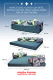 Moda Home Bedding Retro yataklı kanepe,yatak olabilen,dinlenme amaçlı legom aktivite koltuğu-İNDİGO