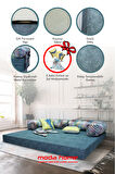 Moda Home Bedding Retro yataklı kanepe,yatak olabilen,dinlenme amaçlı legom aktivite koltuğu-İNDİGO