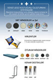Moda Home Bedding Retro yataklı kanepe,yatak olabilen,dinlenme amaçlı legom aktivite koltuğu-KİREMİT
