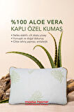 2 Adet Aloe Wera kumaşlı Visco parçacıklı ortopedik yastık,saten biyeli Visco yastık 1200 gr