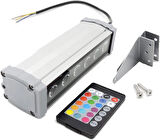 20 Cm Renkli Wallwasher Led Bina Dış Duvar Aydınlatma Rgb