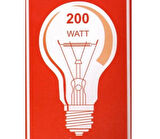 5 Adet 200 Watt Halejoen Flamanlı Klasik Ampul Sarı Işık Dimlenir