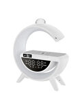 Polygold BT-3402 Dijital Saat Ve Alarmlı RGB Ledli 15w Kablosuz Şarjlı Bluetooth Hoparlör